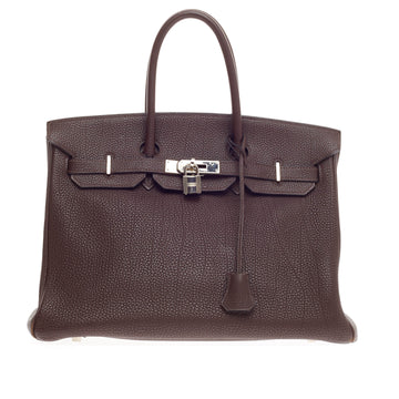 Hermes Birkin Brown Togo with Palladium Hardware 35