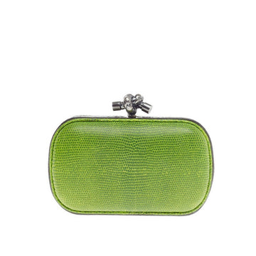 Bottega Veneta Box Knot Clutch Snakeskin Small