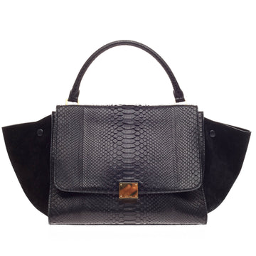 Celine Trapeze Python Medium