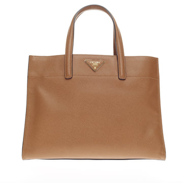 Prada Soft Triple Pocket Tote Saffiano Leather