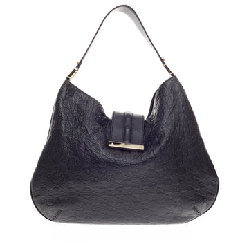 Gucci Lady Web Hobo Guccissima Leather Large