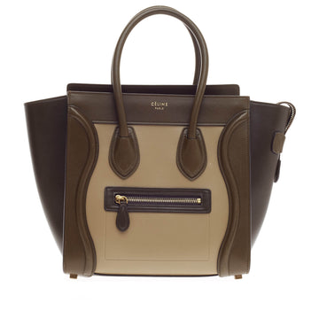Celine Luggage Tricolor Leather Micro