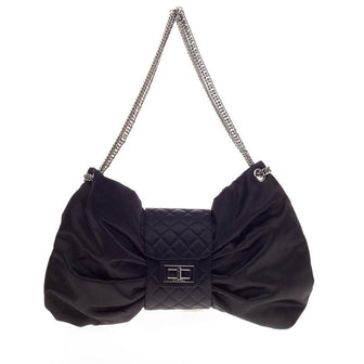 Chanel Bow Bag Satin Large