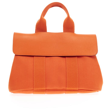 Hermes Valparaiso Toile and Leather PM