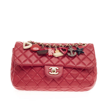 Chanel Cruise Charm Flap Bag Quilted Lambskin Medium