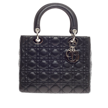 Christian Dior Lady Dior Cannage Quilt Lambskin Medium