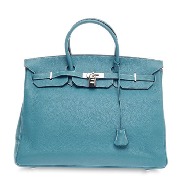Hermes Birkin Blue Jean Clemence with Palladium Hardware 40
