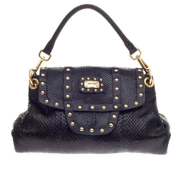 Jimmy Choo Flap Shoulder Bag Studded Python -
