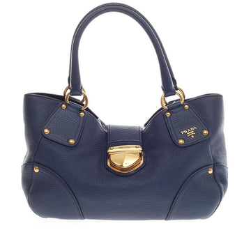 Prada Pushlock Tote Vitello Daino Medium