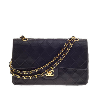 Chanel Vintage Classic Double Flap Quilted Lambskin Medium