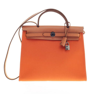 Hermes Herbag Zip Leather and Toile 31