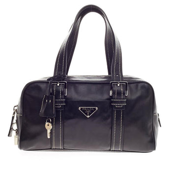 Prada Belted Bowler Soft Calfskin Small