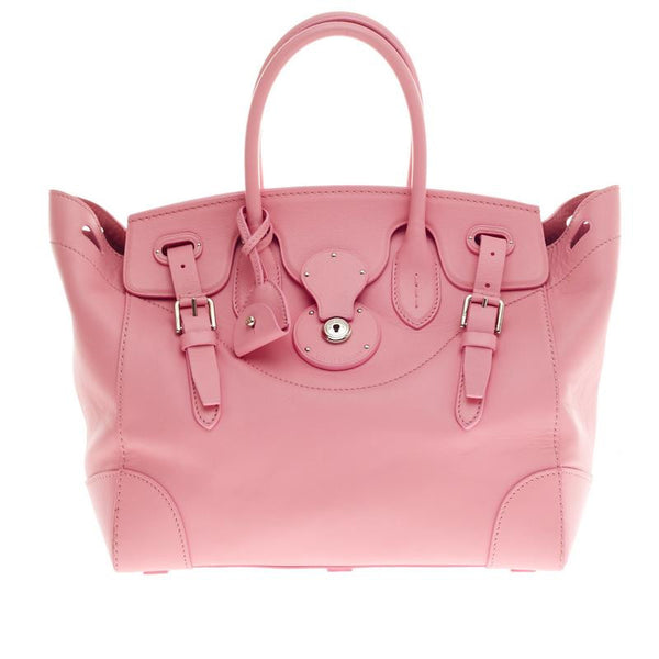 【RALPH LAUREN】 ペールピンク レース カットワーク リッキーBAG Buy Ralph Lauren Collection Soft Ricky Handbag Leather 27 265401