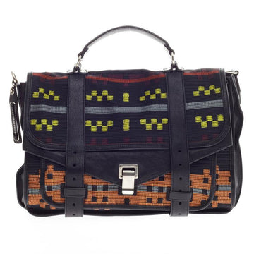 Proenza Schouler PS1 Satchel Jacquard With Leather Medium