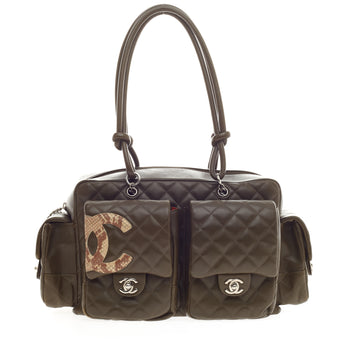 Chanel Cambon Multipocket Reporter Quilted Lambskin Large