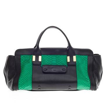Chloe Alice Satchel Python Large