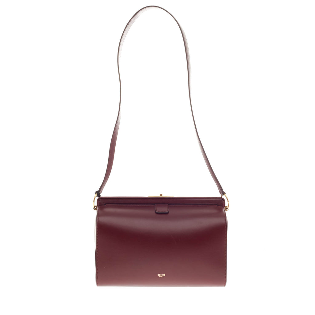Leather backpack Celine Burgundy in Leather - 32745790