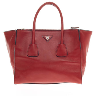 Prada Twin Pocket Tote Glace Calf Medium