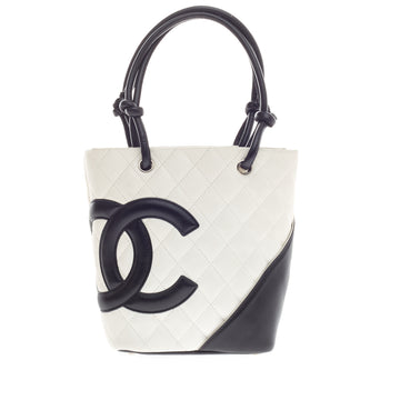 Chanel Cambon Tote Quilted Leather Petite