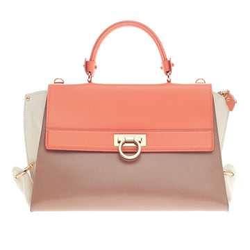 Salvatore Ferragamo Tricolor Sofia Satchel