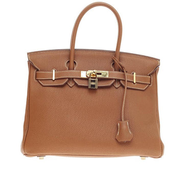 Hermes Birkin Brown Togo with Gold Hardware 30