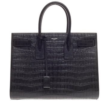 Saint Laurent Sac De Jour Carryall Embossed Crocodile Medium