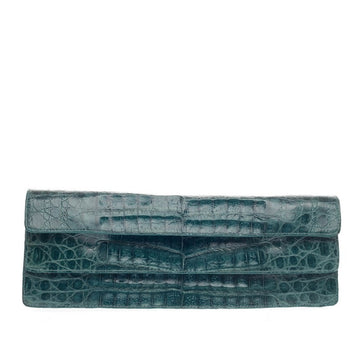 Nancy Gonzalez Convertible Double Flap Clutch Crocodile Long
