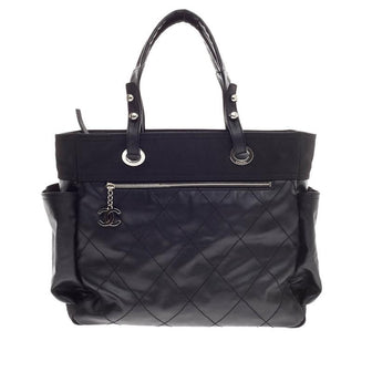 Chanel Biarritz Tote Coated Canvas Large