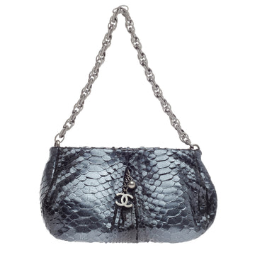 Chanel Chain Strap Pochette Python Mini