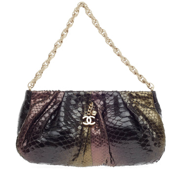 Chanel Chain Strap Pochette Python -