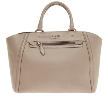 Prada Zip-Pocket Tote City Calfskin -