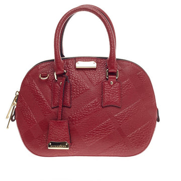 Burberry Orchard Bag Embossed Check Leather Small