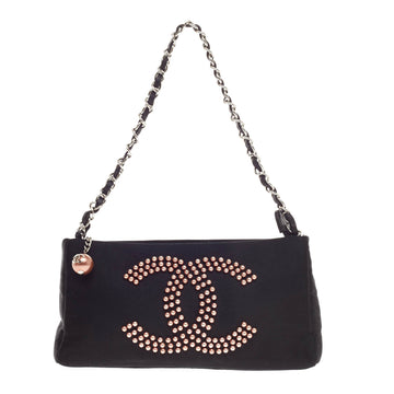 Chanel Pearl CC Chain Pochette Satin -