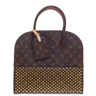 Louis Vuitton Limited Edition Christian Louboutin Shopping Bag Calf Hair and Monogram Canvas -