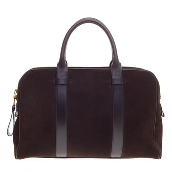 Tom Ford Buckley Trapeze Briefcase Suede Small