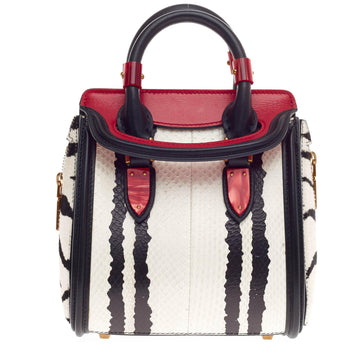 Alexander McQueen Heroine Tote Python and Pony Hair Mini