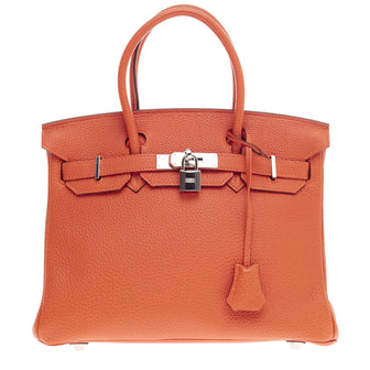 Hermes Birkin Orange Togo with Palladium Hardware 30