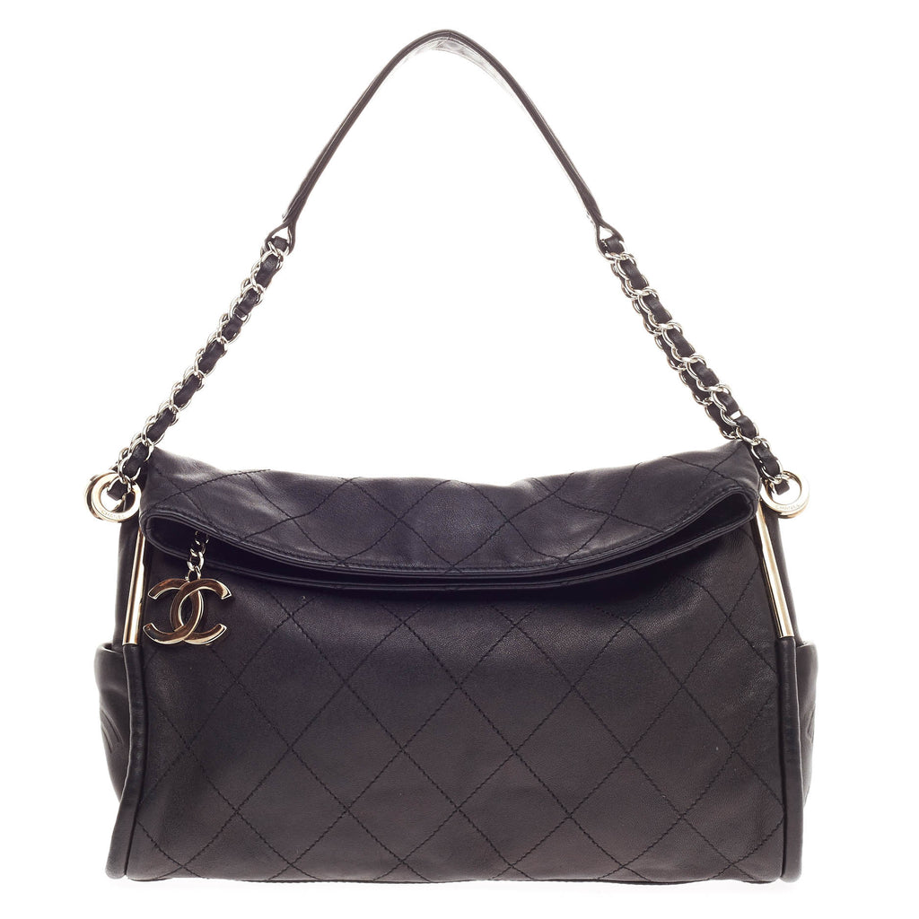 Buy Chanel Ultimate Soft Hobo Quilted Leather Medium Black 314901