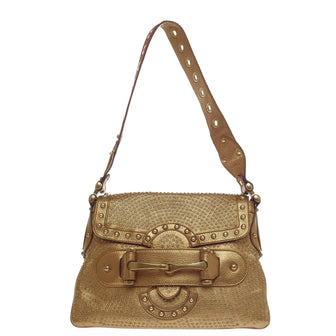 Gucci Pelham Flap Bag Studded Leather -