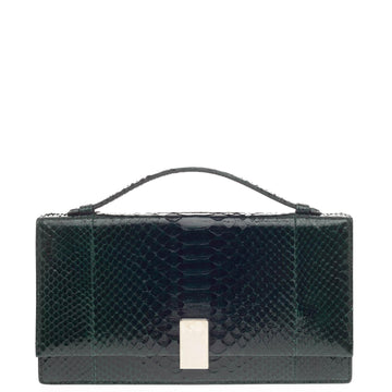Ralph Lauren Top Handle Clutch Python -
