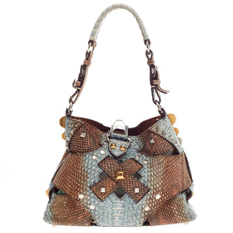 Prada Lattice Shoulder Bag Python