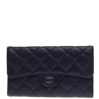 Chanel L Flap Wallet Quilted Caviar -
