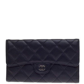 Chanel L Flap Wallet Quilted Caviar -