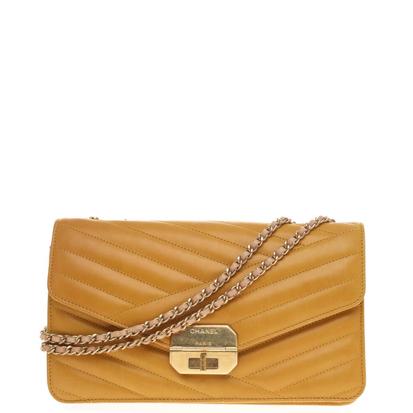 Chanel Convertible Gabrielle Flap Bag Chevron Leather Small