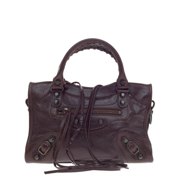 Balenciaga City Classic Studs Leather Mini