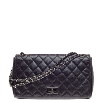 Chanel Diamond Shine Flap Bag Quilted Patent Caviar Medium