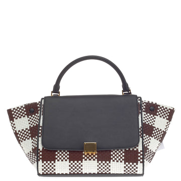 Celine Trapeze Woven Leather Medium