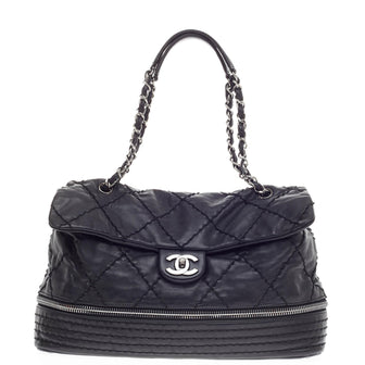 Chanel Expandable Ligne Flap Quilted Leather Medium