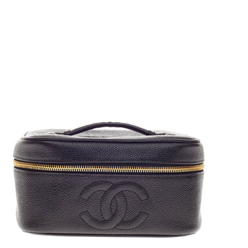 Chanel CC Cosmetic Case Caviar