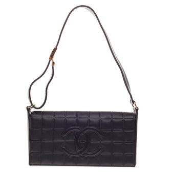 Chanel Chocolate Bar CC Flap Leather East West